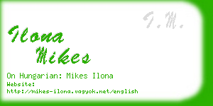 ilona mikes business card